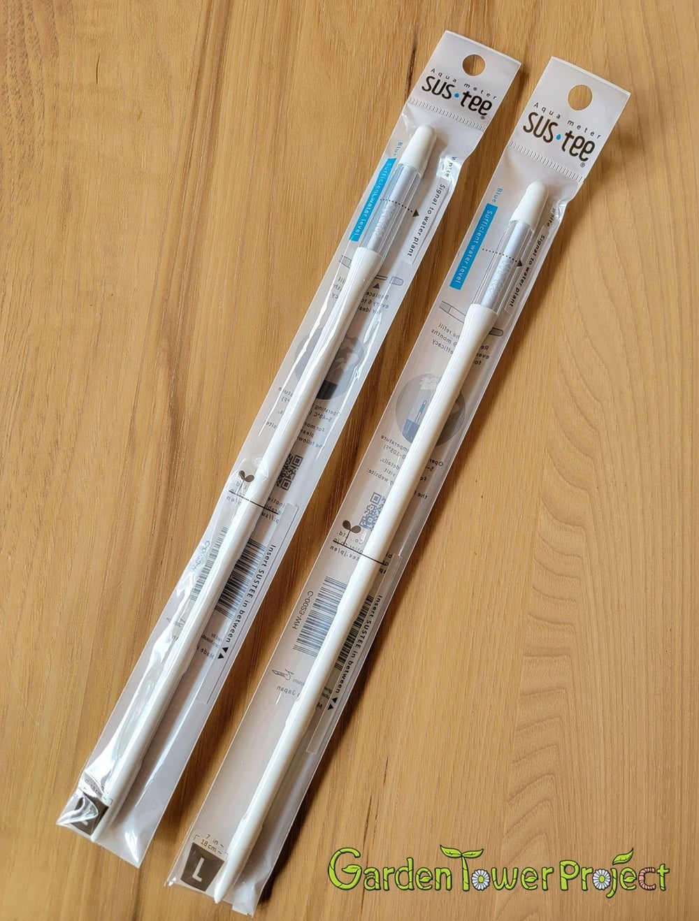 Sustee Aquameter Set of 2, Plant Moisture Sensor/Indicator, (White, Large, Refillable)